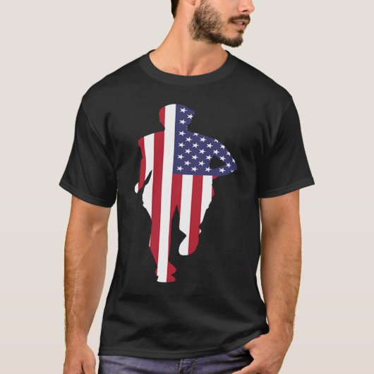 Track and Field US Runner USA Patriottische Sprint T-shirt (Voorkant)