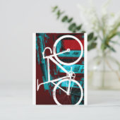 Track Bike Berlin - rood blauw Briefkaart (Staand voorkant)