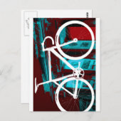 Track Bike Berlin - rood blauw Briefkaart (Voorkant / Achterkant)