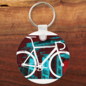 Track Bike Berlin - rood blauw Sleutelhanger (Voorkant)