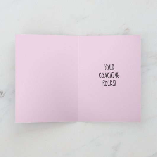 Track Coach Waardering Kaart, dank u kaart (Binnen)