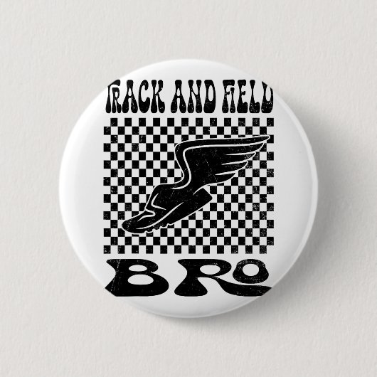 Track en Field BRO Moederdag Ronde Button 5,7 Cm (Voorkant)