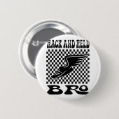 Track en Field BRO Moederdag Ronde Button 5,7 Cm (Voorkant /achterkant)