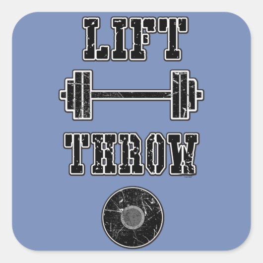 Track en Field Discus Gooi Stickers Gift (Voorkant)