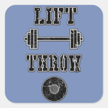 Track en Field Discus Gooi Stickers Gift