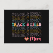 Track en Field Mom Groovy Running Mother's Day Briefkaart (Voorkant)