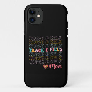 Track en Field Mom Groovy Running Mother's Day Case-Mate iPhone Case