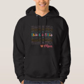 Track en Field Mom Groovy Running Mother's Day Hoodie (Voorkant)