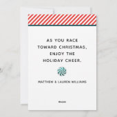 Track en Field Running Christmas Kaarten (Achterkant)