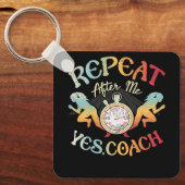 Track en Field School Sport Coaches Runner Herhale Sleutelhanger (Voorkant)