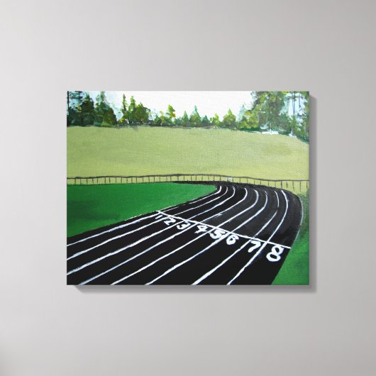 Track en Field Sport schilderen Canvas Afdruk (Voorkant)