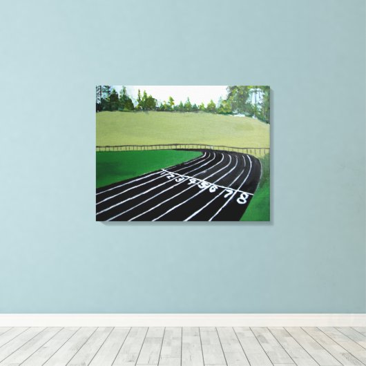 Track en Field Sport schilderen Canvas Afdruk (Insitu (Houten vloer))