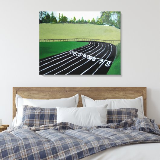 Track en Field Sport schilderen Canvas Afdruk (Insitu (Slaapkamer))