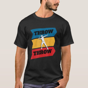 Track en Field Thrower Retro Gooi Javelin Throwi T-shirt