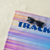 Track & Field Beach Handdoek w / Haar naam (In situ)
