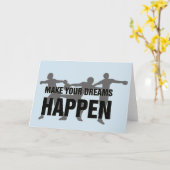 Track & Field Season Good Luck Kaart (Gele Bloem)