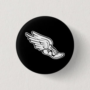 Track Logo Button Black