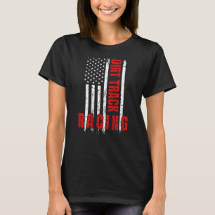 Track Racing Amerikaanse vlag Motorcross Dirt Trac T-shirt