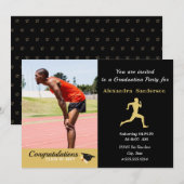 Track runner klasse van 2024 afstudeerfeest kaart (Voorkant / Achterkant)