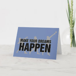 Track Season Shot Put Thrower Good Luck Kaart