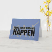 Track Season Shot Put Thrower Good Luck Kaart (Gele Bloem)