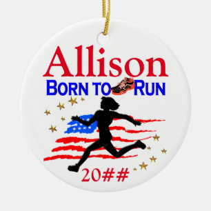 TRACK STAR GEPERSONALISEERD KERSTORNAMENT KERAMISCH ORNAMENT