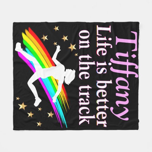  TRACK STAR GEPERSONALISEERDE FLEECE DEKEN (Voorkant (Horizontaal))