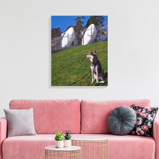 Tracker-hond Canvas Afdruk (Insitu (Woonkamer))