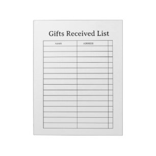 Tracker Ontvangen Cadeaus Notitieblok