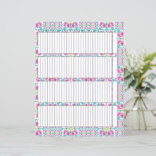 Tracker-papierblad (Staand voorkant)