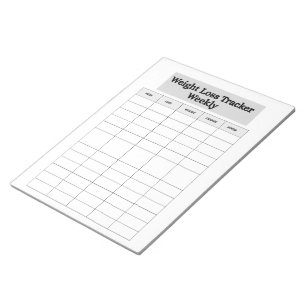 Tracker voor gewichtsverlies notitieblok