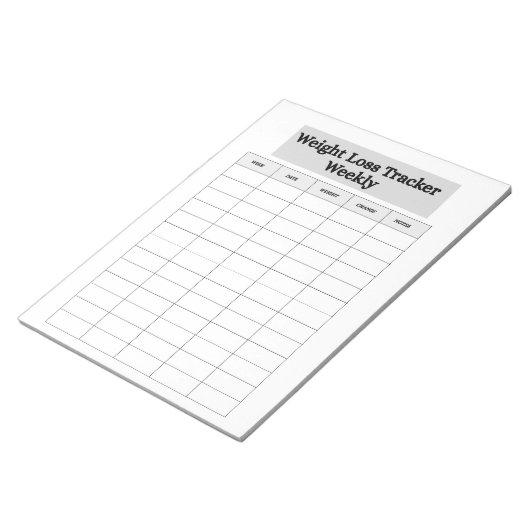 Tracker voor gewichtsverlies notitieblok (Schuin)