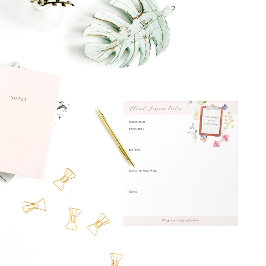 Tracker voor voortgang bloemige welzijn | Clientno Notitieblok