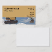 trackgedeelte van de graafmachine visitekaartje (Voorkant / Achterkant)