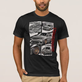 Trackhawk Supercharged V8 JDM Manga Paneel T-shirt