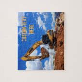 Trackhoe Excavator Legpuzzel (Verticaal)