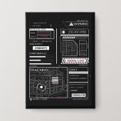 Tracking - Techno-Brutalist Streetwear Design Button (Voorkant)