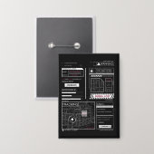 Tracking - Techno-Brutalist Streetwear Design Button (Voorkant / Achterkant)