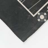 Tracking - Techno-Brutalist Streetwear Design Fleece Deken (Hoek)