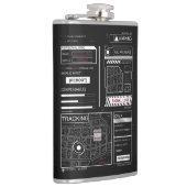 Tracking - Techno-Brutalist Streetwear Design Heupfles (Rechts)