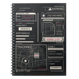 Tracking - Techno-Brutalist Streetwear Design Notitieboek
