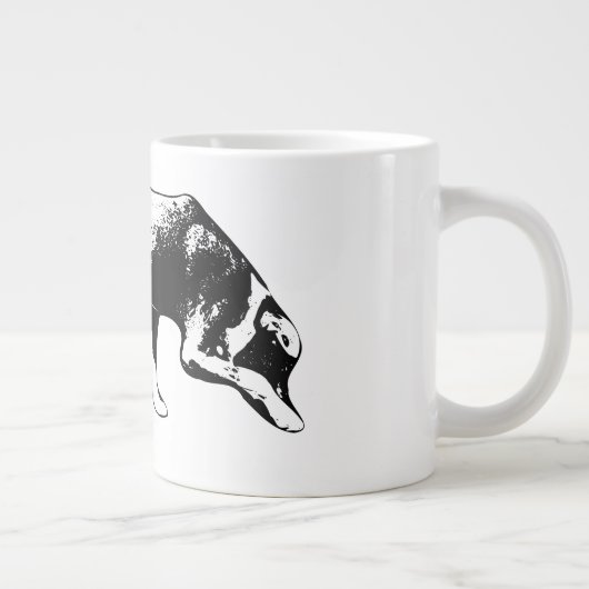 Trackingmodus – neus naar grond grote koffiekop (Rechts)