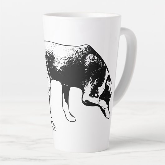 Trackingmodus – neus naar grond latte mok (Rechterhoek)