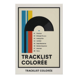 📀 Tracklist Colorée - De muziek in de Colour Card Perfect Poster