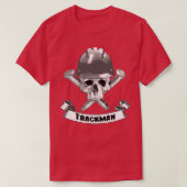 Trackman Skull en Spikes Crossbones T-shirt (Design voorkant)