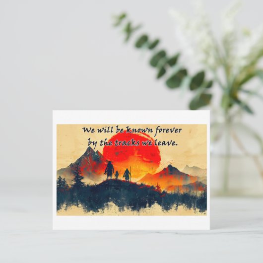 Tracks We Leave Behind - Design 1 Briefkaart (Staand voorkant)