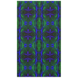 Traços azuis "flutuando" sobre fundo verde tafelkleed