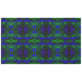 Traços azuis "flutuando" sobre fundo verde tafelkleed (Voorkant (Horizontaal))