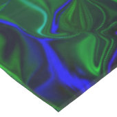 Traços azuis "flutuando" sobre fundo verde tafelkleed (Gekanteld)