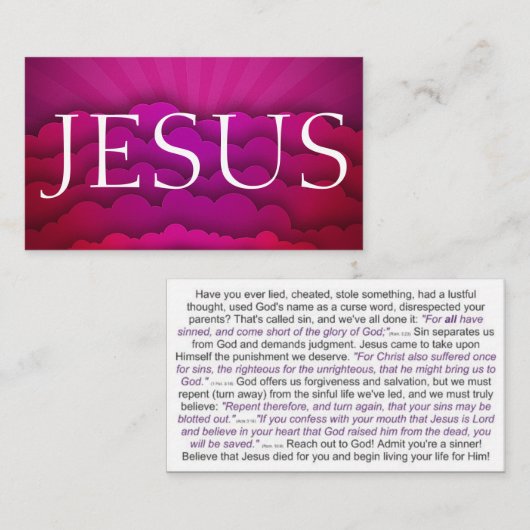 Tract - Salvatiebericht Visitekaartje (Voorkant / Achterkant)